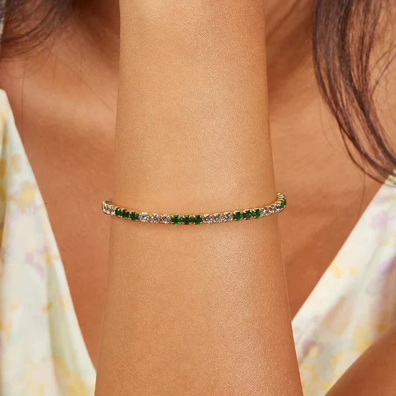 Bracciale Tennis in Argento 925 con Zirconi Multicolore