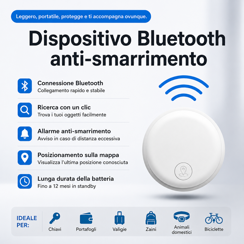 GPS Tracker Anti-Smarrimento Bluetooth