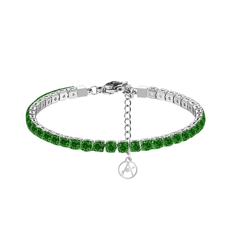 Bracciale Tennis in Argento 925 con Zirconi Multicolore